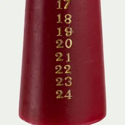 Bougie de Noël en forme de sapin H25cm - vert (modèle aléatoire)