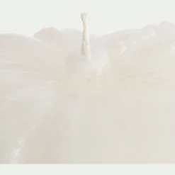 Bougie fleur D14,5cm - blanc