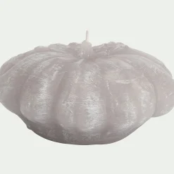 Bougie fleur D14,5cm - gris