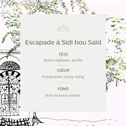 Bougie parfumée senteur Balade à Sidi Bou Saïd 170g