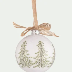 Boule de Noël D8cm - beige (modèle aléatoire)
