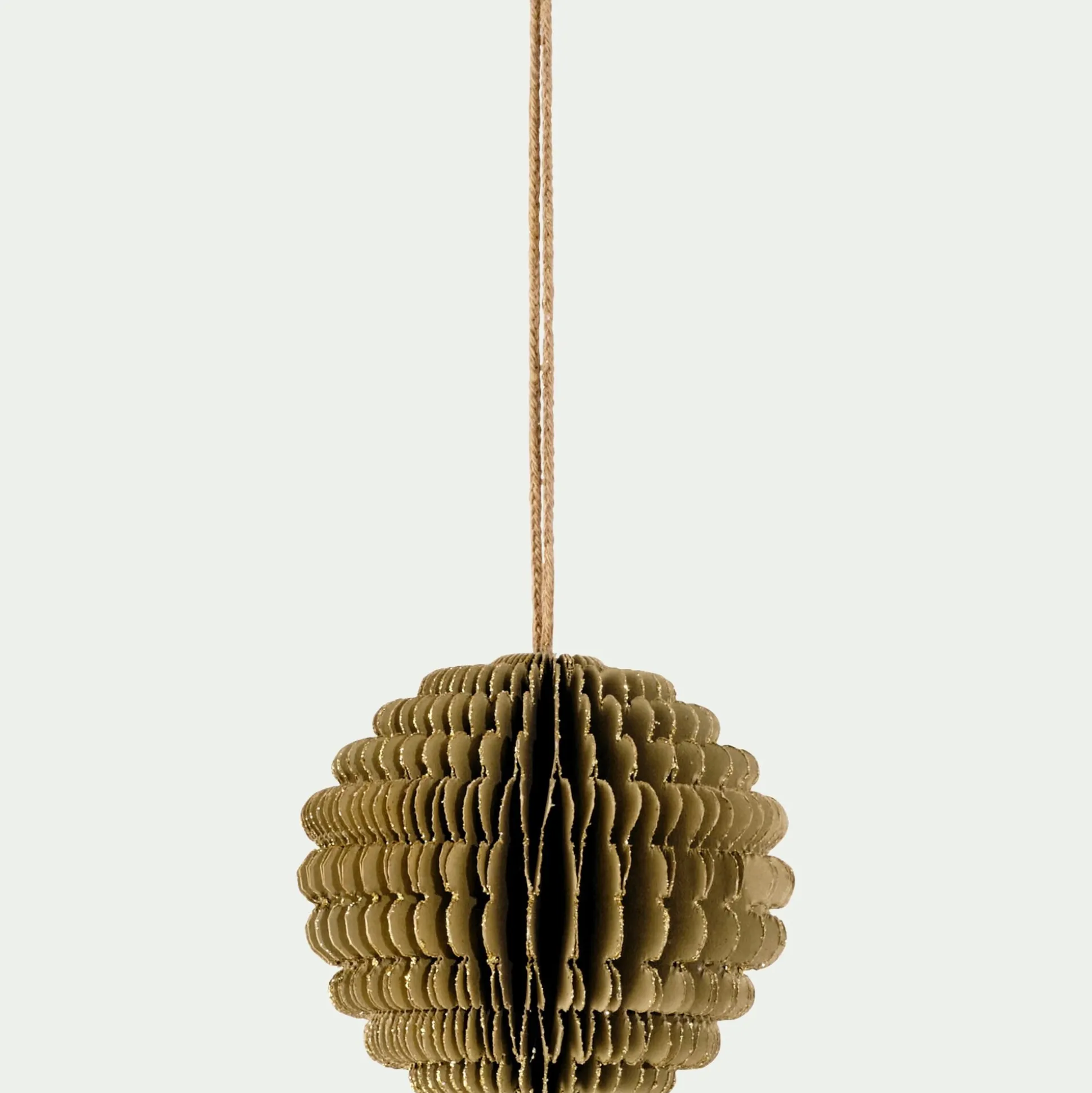 Boule de Noël en papier D6cm - doré