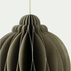 Boule de Noël en papier D6cm - vert
