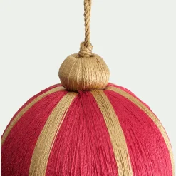 Boule de Noël en tissu D8cm - rouge