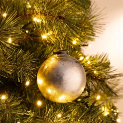 Boule de Noël en verre D8cm - doré