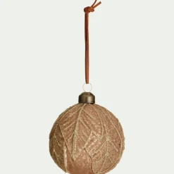 Boule de noël en verre D8cm - vert (modèle aléatoire)