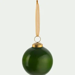 Boule de Noël en verre D9cm - vert