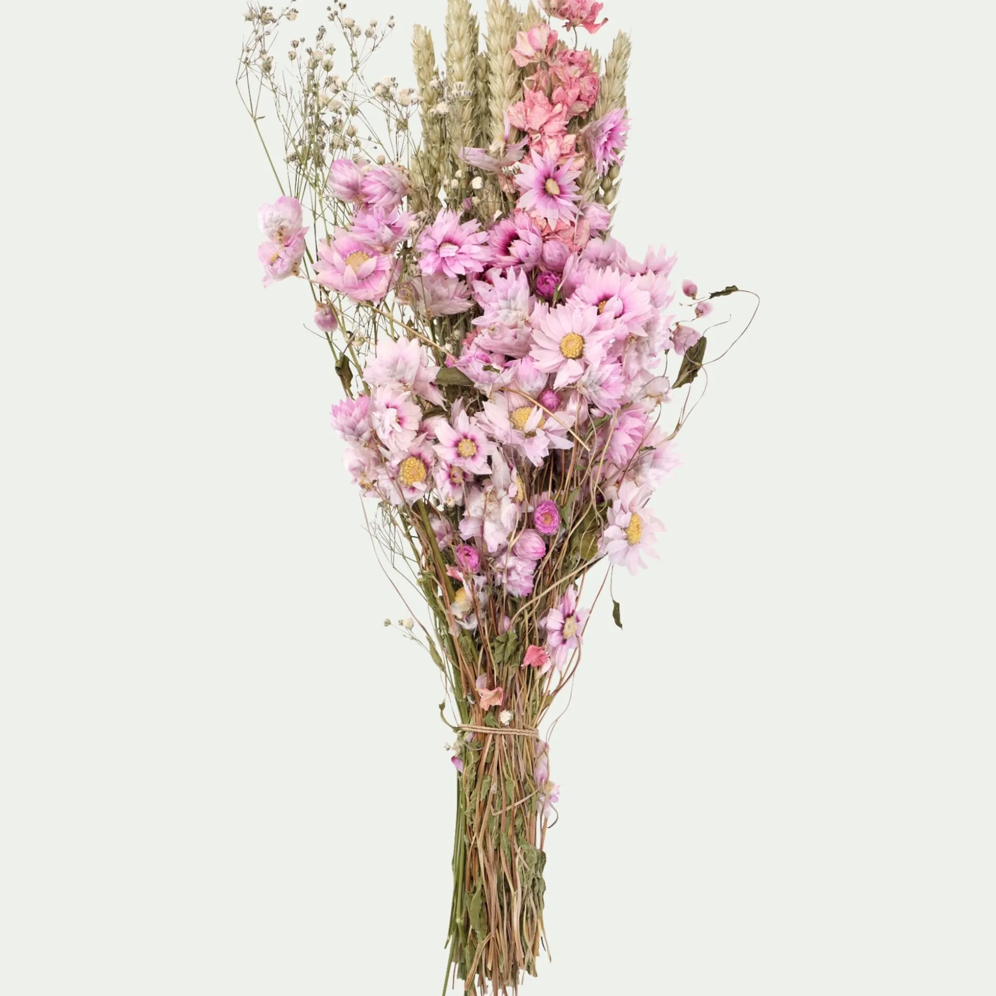 Bouquet de fleurs séchées 35cm - rose
