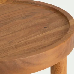 Bout de canapé en acacia D45xH47cm - naturel