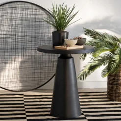 Bout de canapé en aluminium - noir D51xH60cm