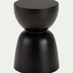 Bout de canapé en aluminium - noir D30xH45cm