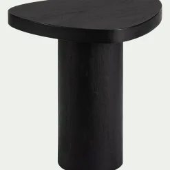 Bout de canapé en bois de manguier D50cm - noir