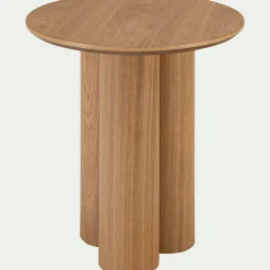 Bout de canapé rond en bois D45xH50cm - naturel