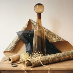 Bouteille déco en verre H52,5cm - brun rustrel