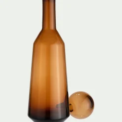 Bouteille déco en verre H52,5cm - brun rustrel
