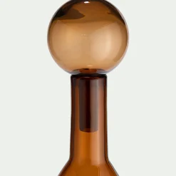 Bouteille déco en verre H52,5cm - brun rustrel