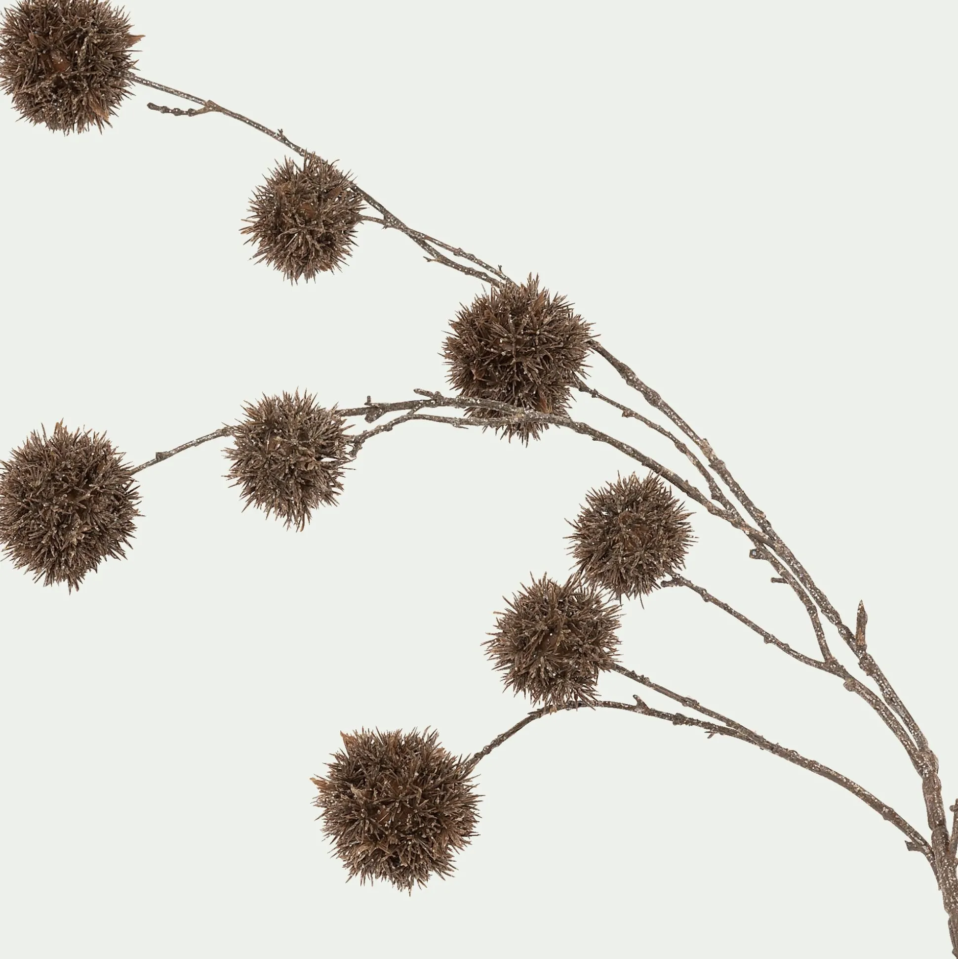 Branchage de Noël artificiel de chardon L114cm - naturel