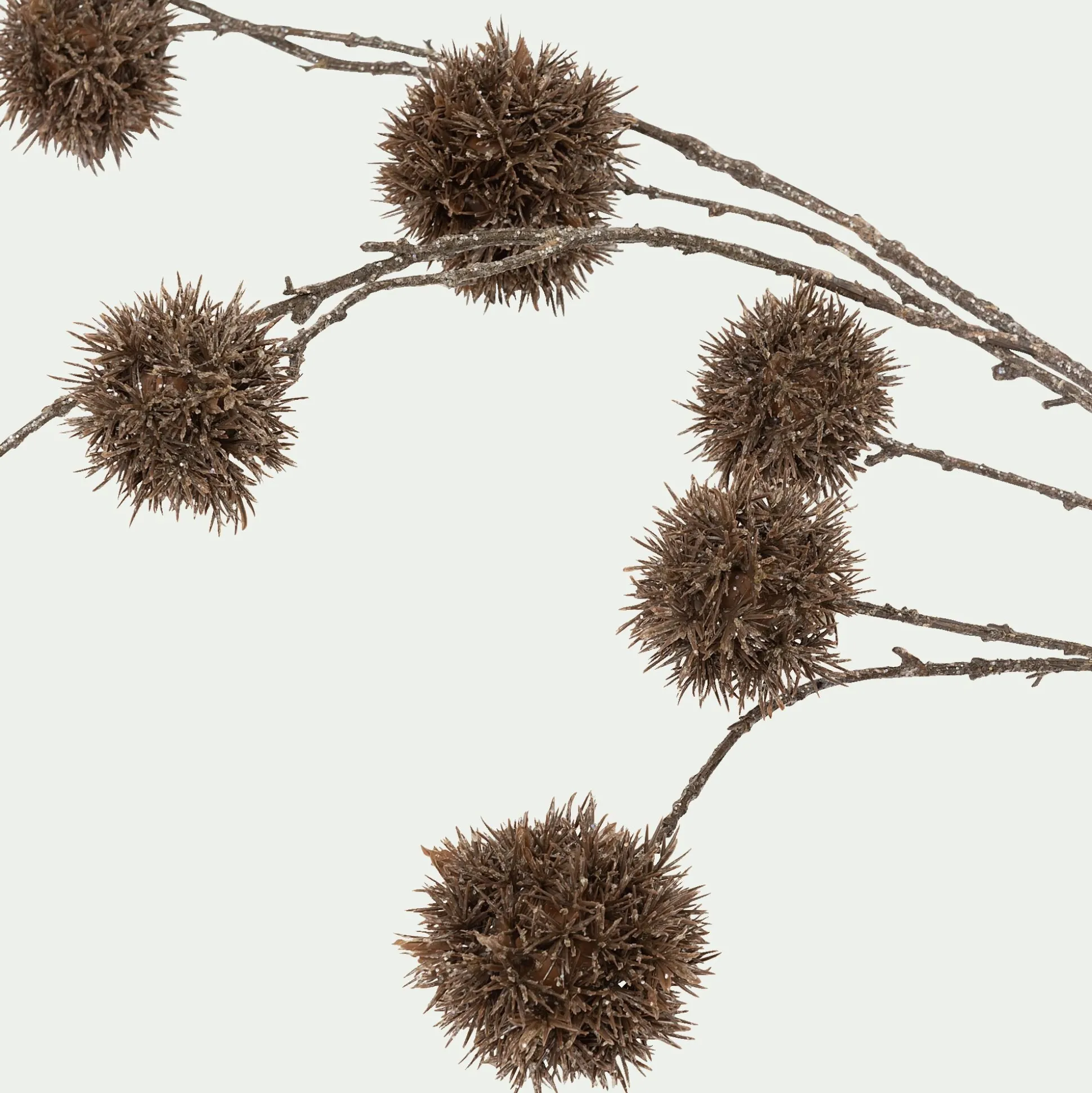 Branchage de Noël artificiel de chardon L114cm - naturel