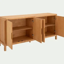 Buffet 4 portes en chêne massif - bois clair