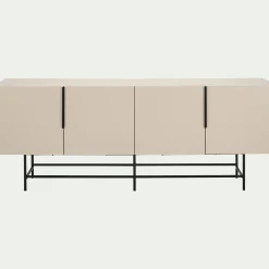 Buffet bas 4 portes en bois - beige
