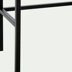 Buffet haut 2 portes en bois - noir