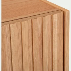 Buffet naturel 4 portes en plaqué chêne - bois clair