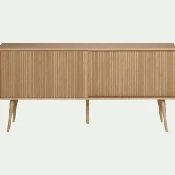 Buffet plaqué chêne avec portes coulissantes - bois clair