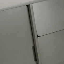 Buffet rétro 3 tiroirs et 2 portes coulissantes - vert cèdre