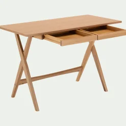 Bureau en chêne L110cm - bois clair