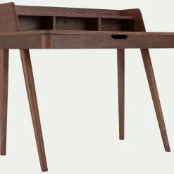 Bureau en chêne teinté avec plateau relevable - bois foncé