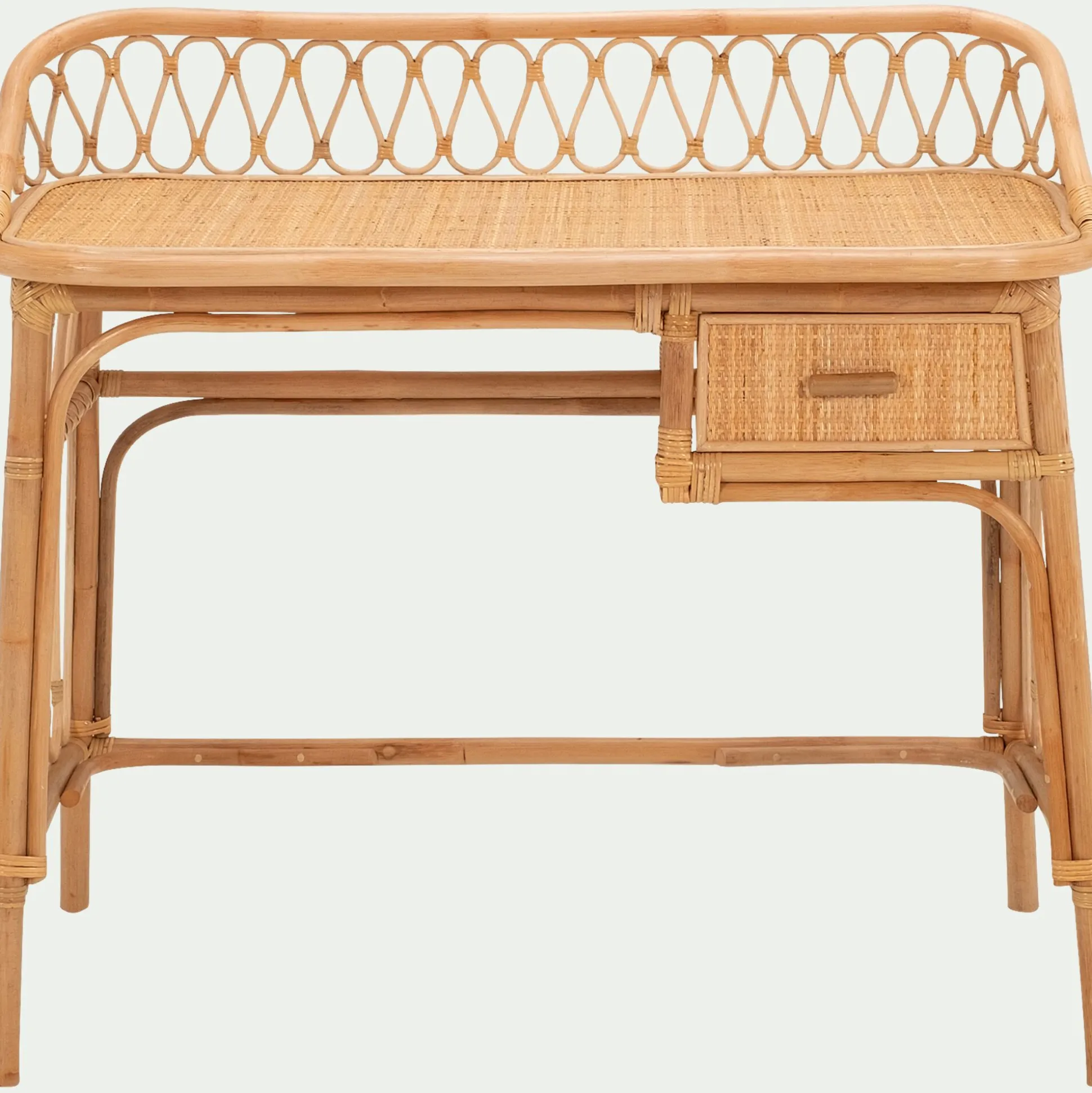 Bureau enfant en rotin - naturel