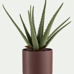 Cache-pot en céramique - brun rhassoul D14xH11cm