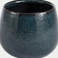 Cache-pot en céramique D24cm - bleu niolon