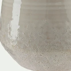 Cache-pot en céramique D14xH12,5cm - beige