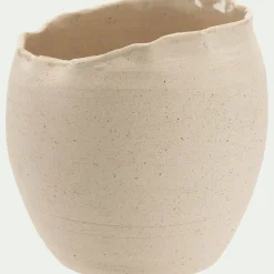 Cache-pot en grès D19,5cm - beige