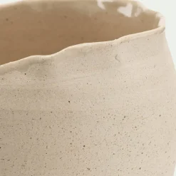 Cache-pot en grès D19,5cm - beige