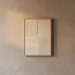 Cadre décoratif en corde tissée 45x60cm - beige