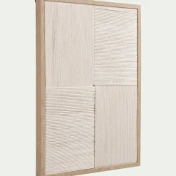 Cadre décoratif en corde tissée 45x60cm - beige