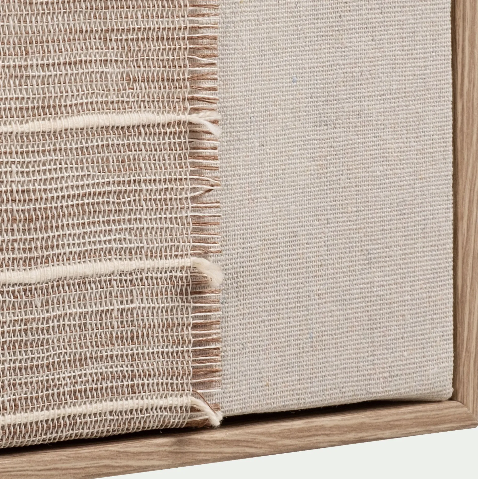 Cadre décoratif en lin texturé 40x40cm - beige