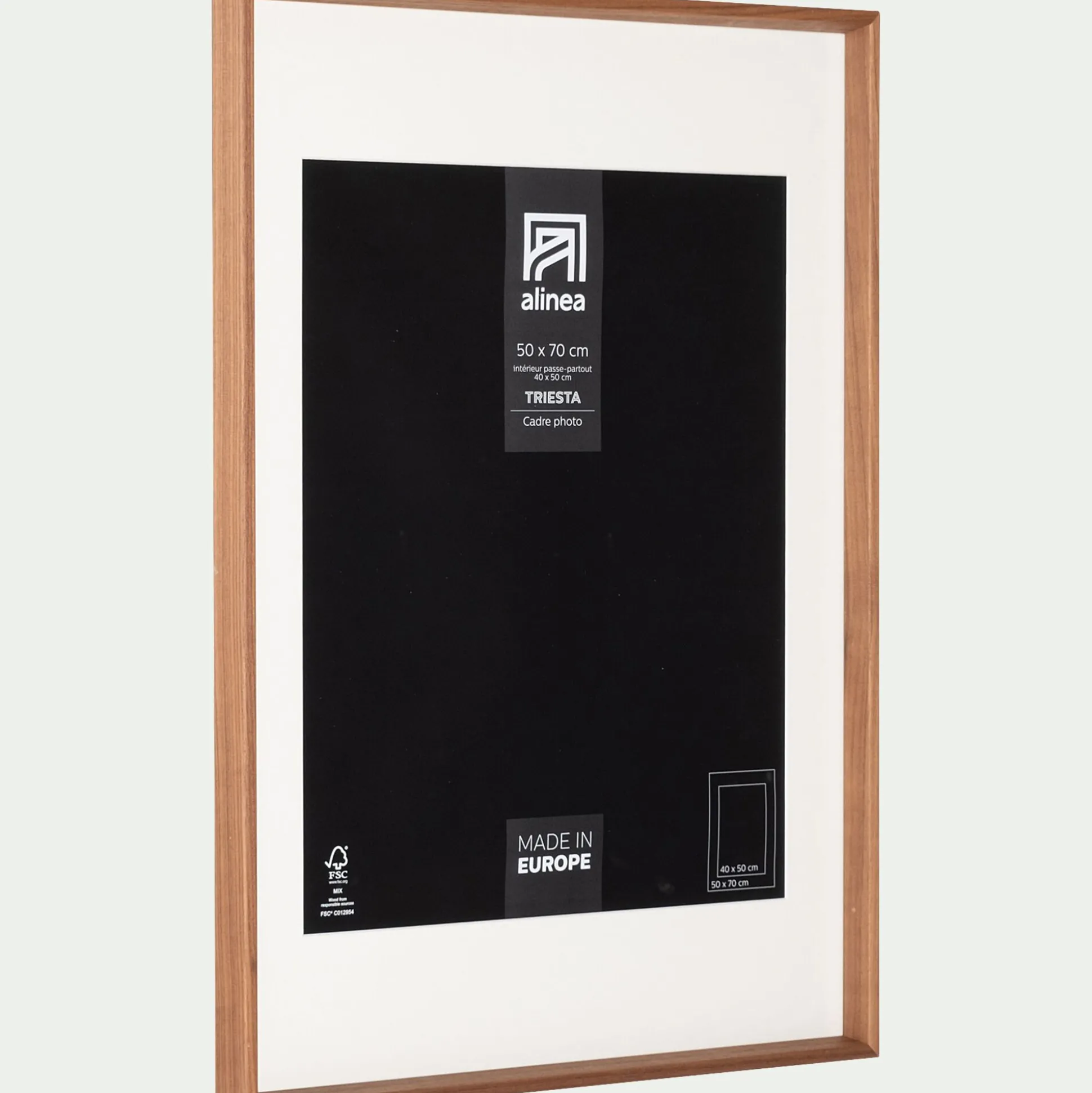 Cadre en bois de noyer 50x70cm - naturel