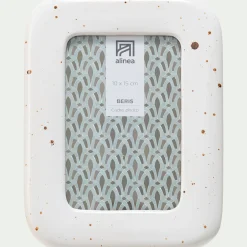 Cadre photo en grès 16,5x22cm - blanc