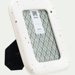 Cadre photo en grès 16,5x22cm - blanc