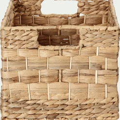 Caisse de rangement en jacinthe d'eau H21xL35cm - naturel