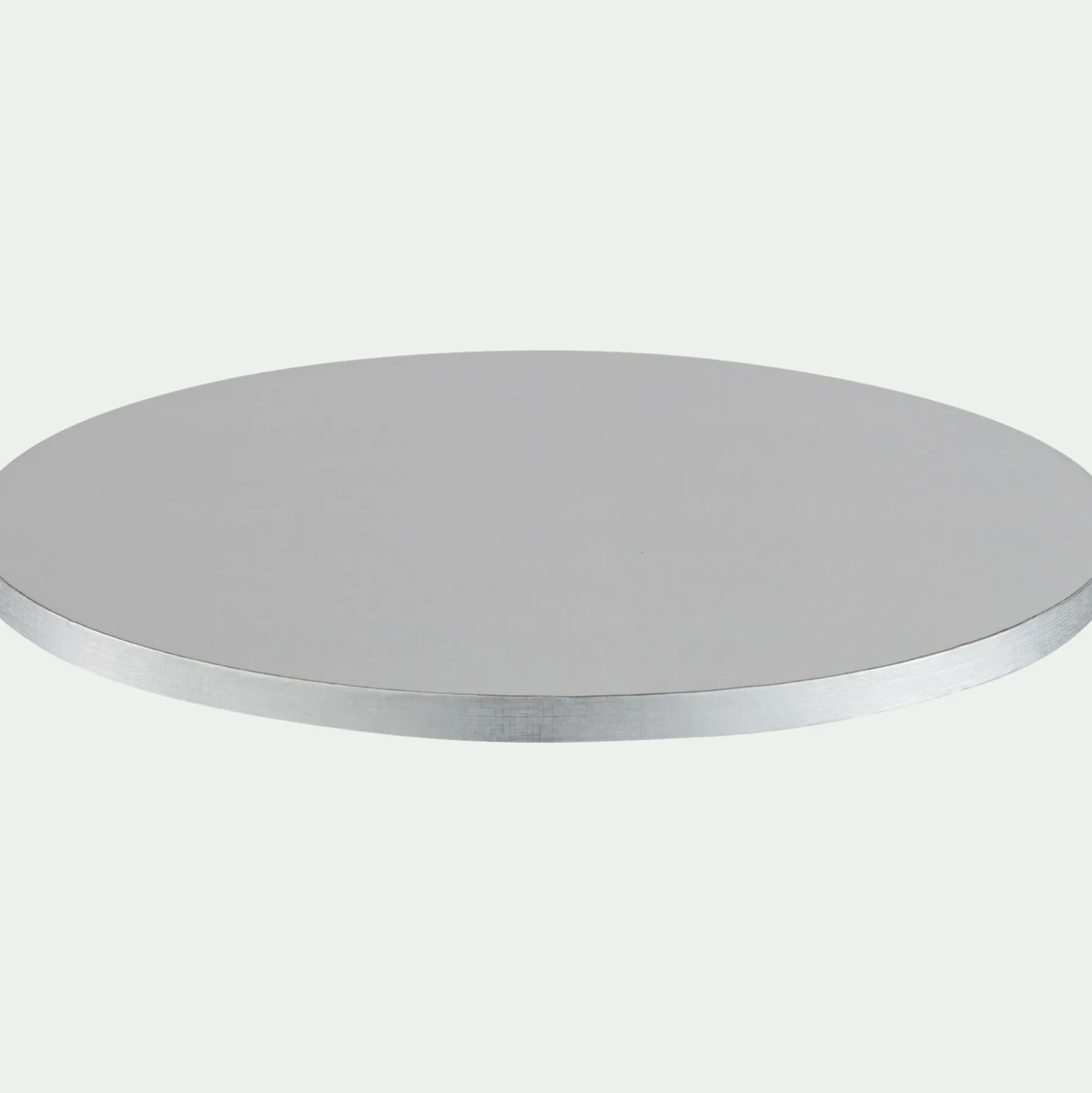 Cake drum rond en carton D25cm - argenté