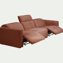 Canapé 5 places 2 relax en tissu - brun rustrel