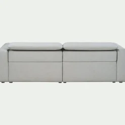 Canapé 3 places 2 relax en tissu - gris borie