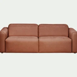 Canapé 3 places 2 relax en tissu - brun rustrel