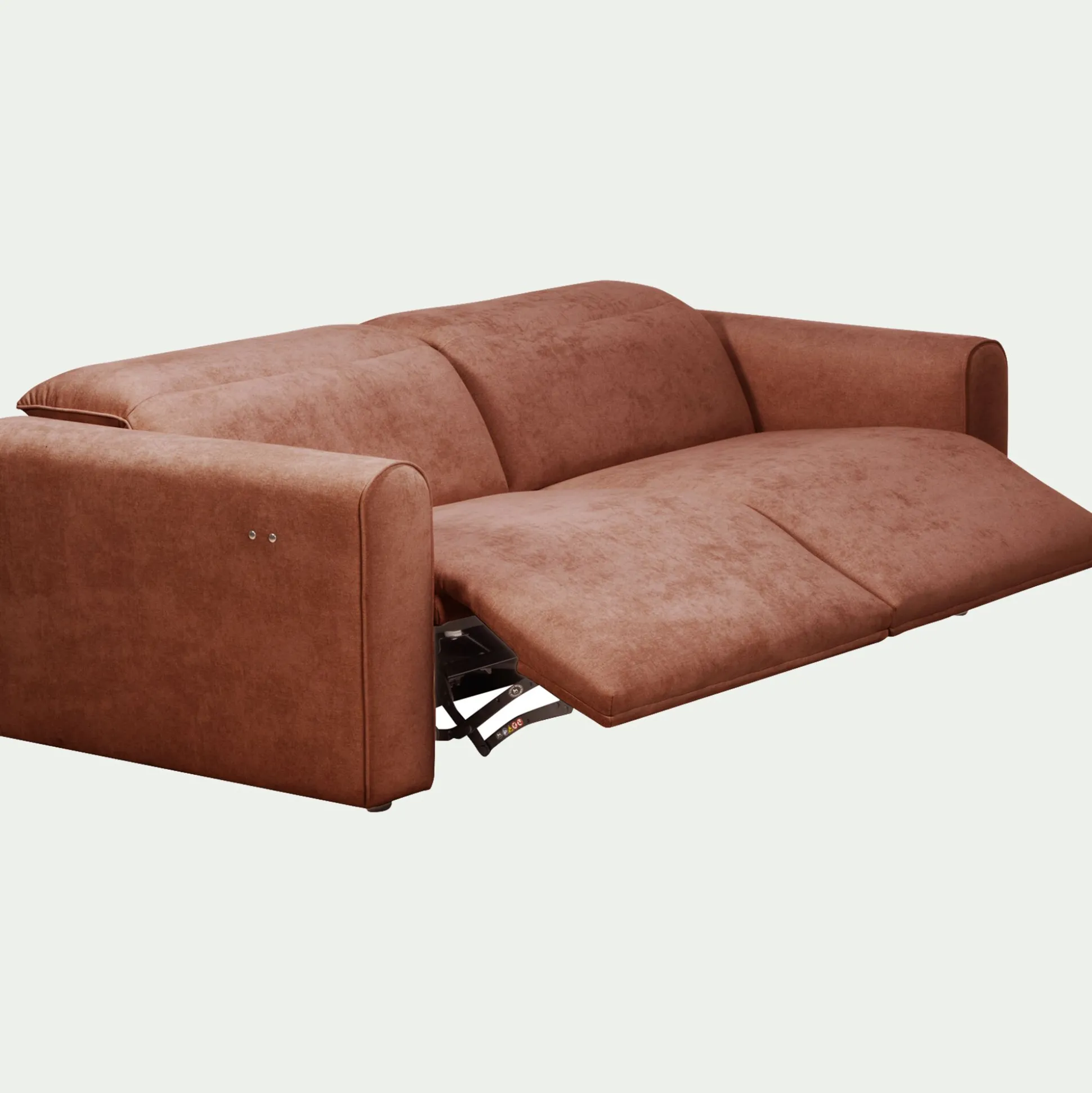 Canapé 3 places 2 relax en tissu - brun rustrel