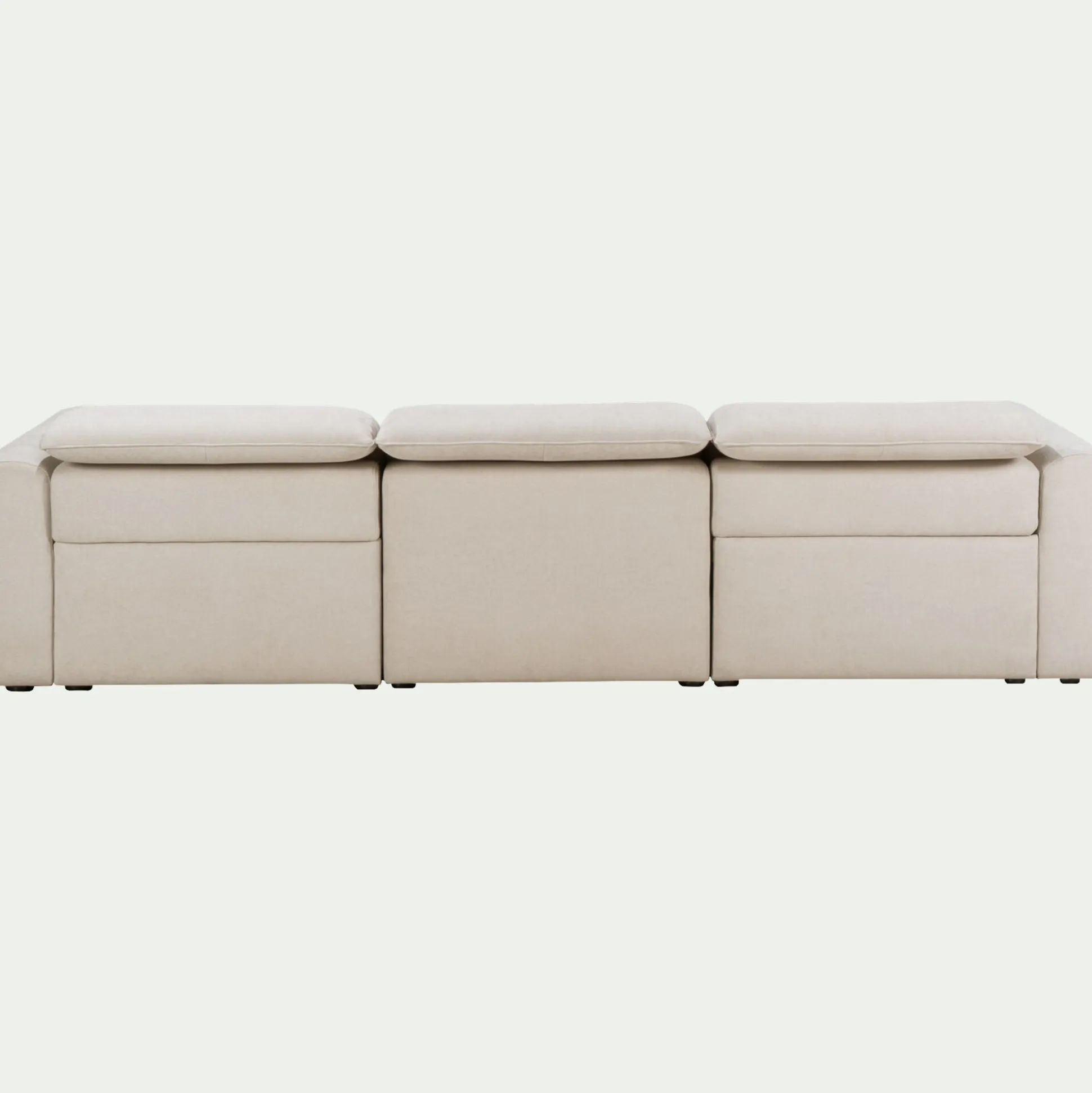 Canapé 5 places 2 relax en tissu - beige roucas