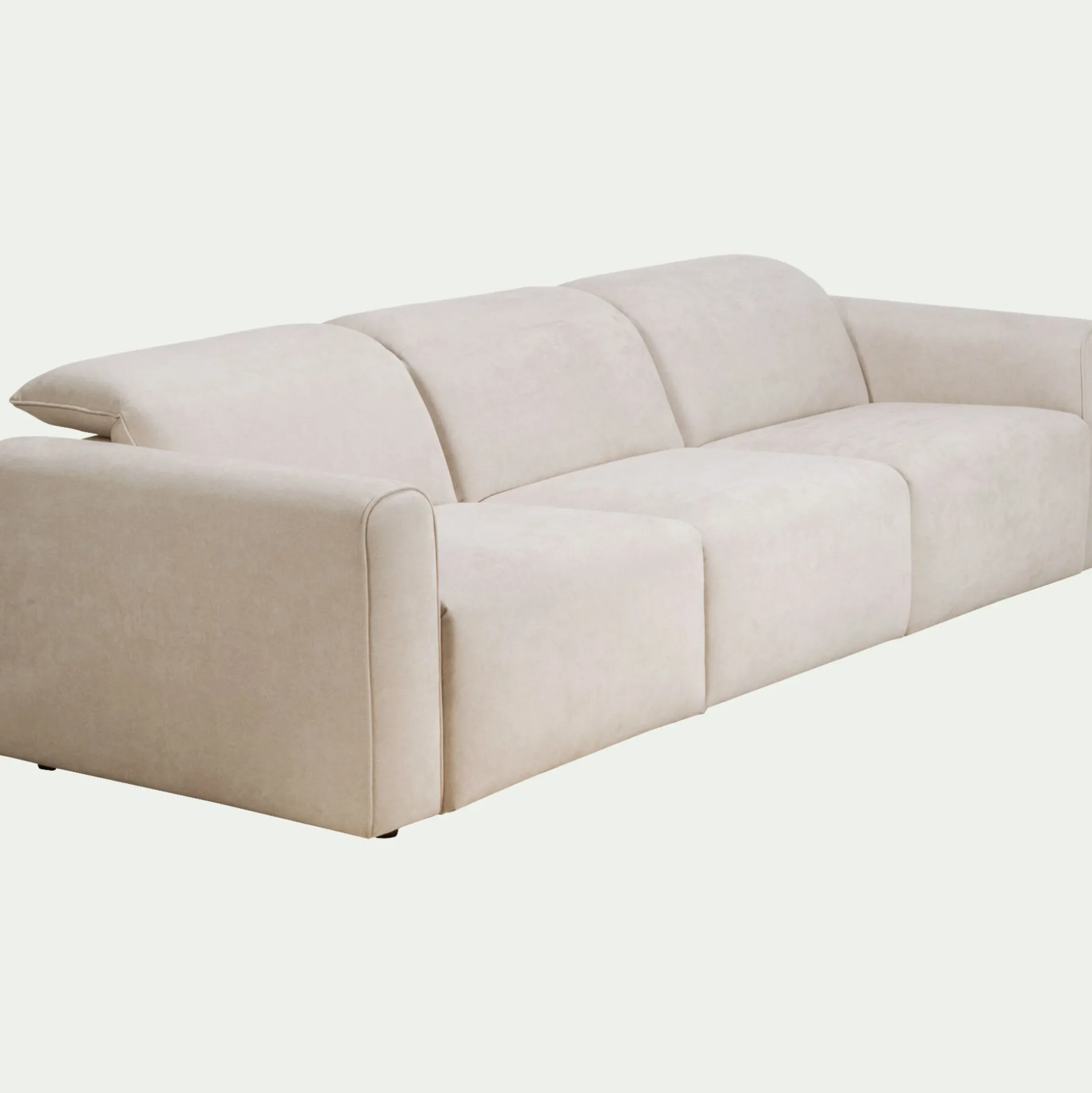 Canapé 5 places 2 relax en tissu - beige roucas